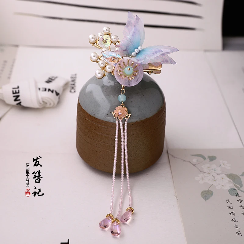 Аксессуары для волос в античном стиле Стрекоза Бабочка заколка кисточки