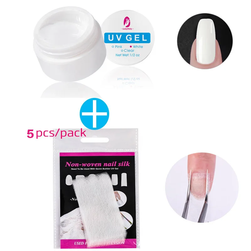 White Set 3 Акриловый гель для ногтей, стекловолокно, набор для дизайна ногтей, УФ гель-гель, гель для наращивания ногтей, полигель, наборы для наращивания гели для ногтей, Декоративный Лак для ногтей, набор - Цвет: White Set 3
