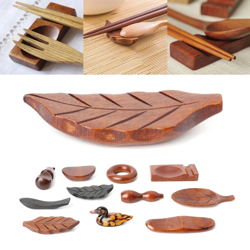 1 шт. милые японские деревянные палочки для еды подставка ложки вилки ножа