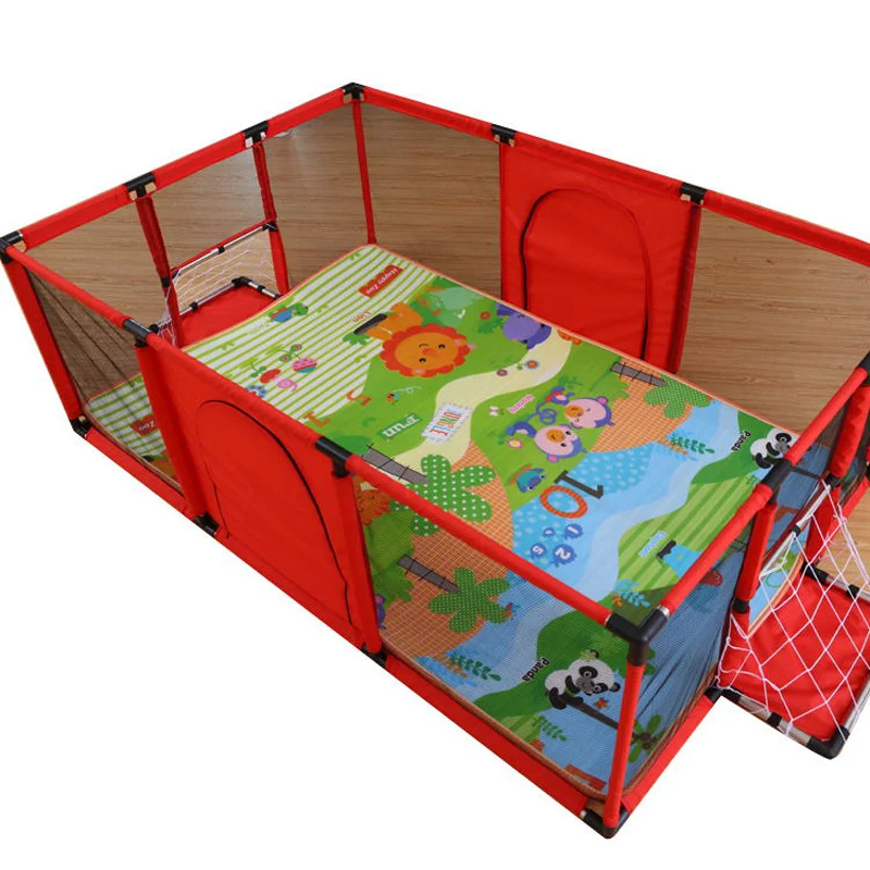 Children Play Fence Baby Playpen Large Indoor Game Fence with Crawling Pad Playmat Kids Activity Safety Game Playpen for Baby