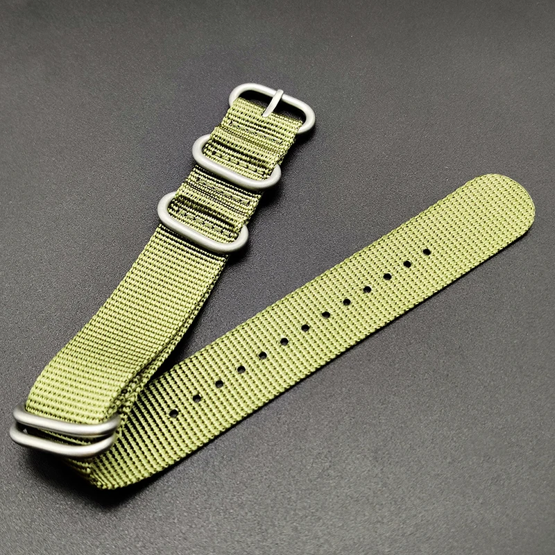 nylon straps 20mm 22mm Nylon Watch Band Strap Zulu strap watch strap ring buckle 280mm Watchband Steel diving strap