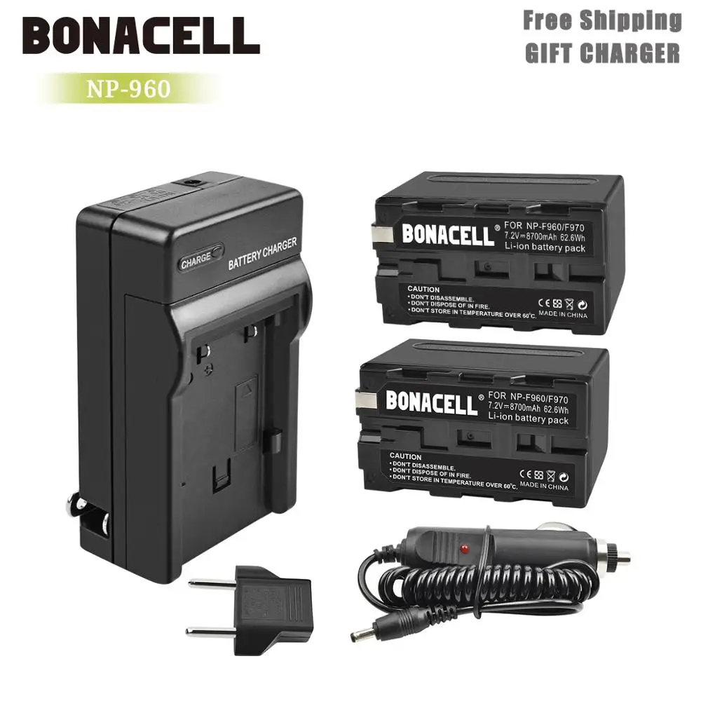 Батарейки и зарядное устройство Bonacell 7 2 в 8700 мАч для Sony|Перезаряжаемые батареи| |