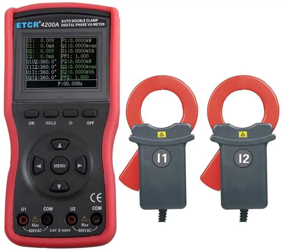 Интеллигентая (ый) двойной зажим фазный Вольт амперметр переменного тока с