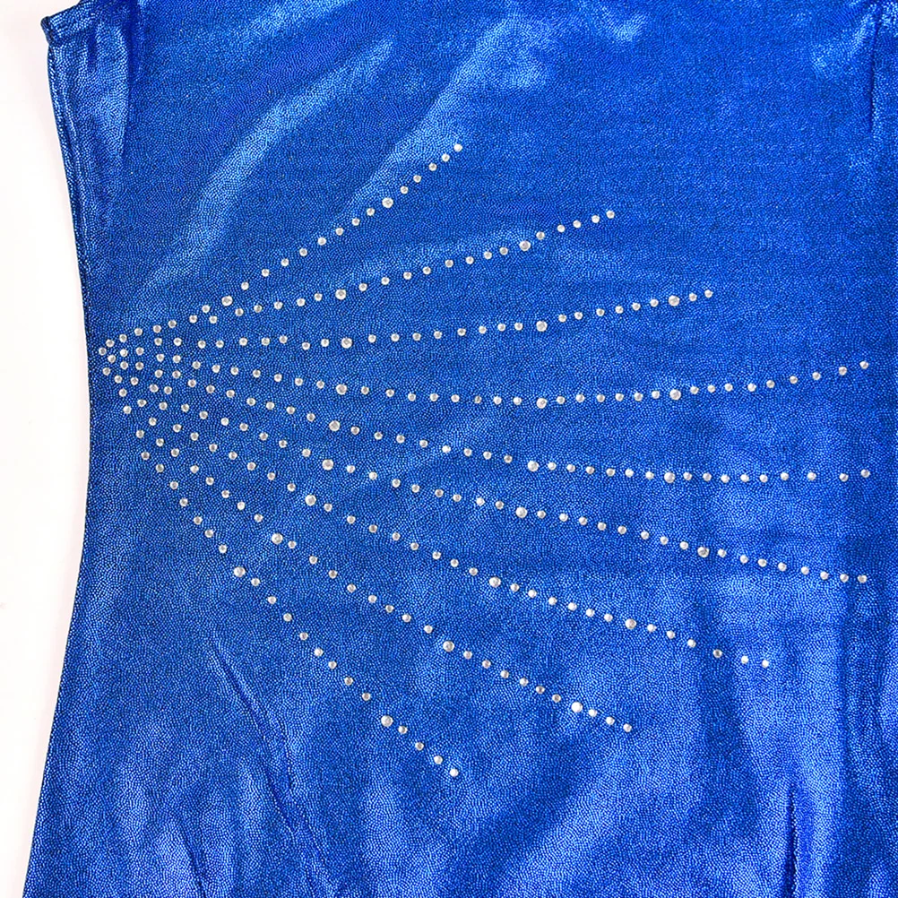 Балетный купальник с металлическим блеском гимнастический костюм без рукавов