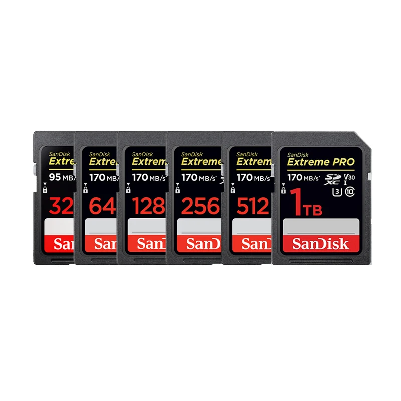 SD-Карта SanDisk SDHC 64 ГБ 128 256 SDXC флэш-карта памяти класса 10 U3 для цифровой камеры |