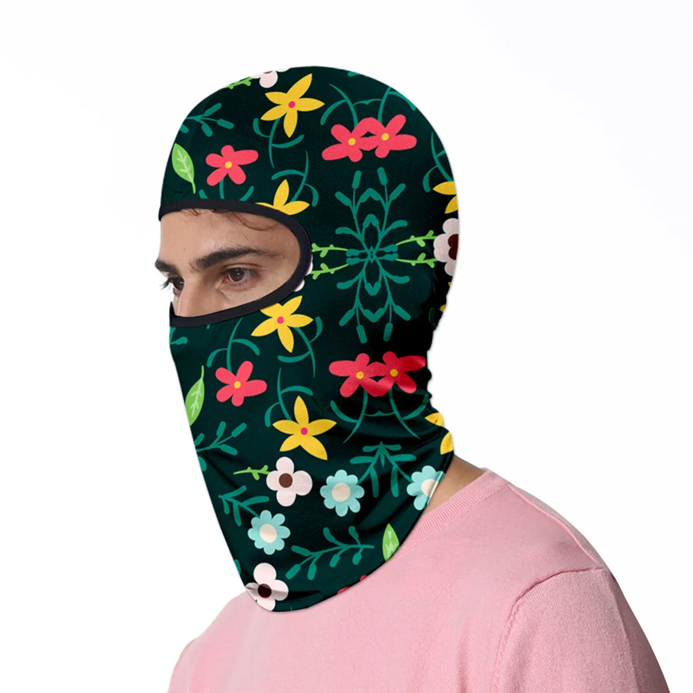

Unisex 3D Floral Cactus Milk Silk Anti Dust Full Face Cover Dust Proof Anti-UV Neck Gaiter Hat Breathable Outdoor Balaclava