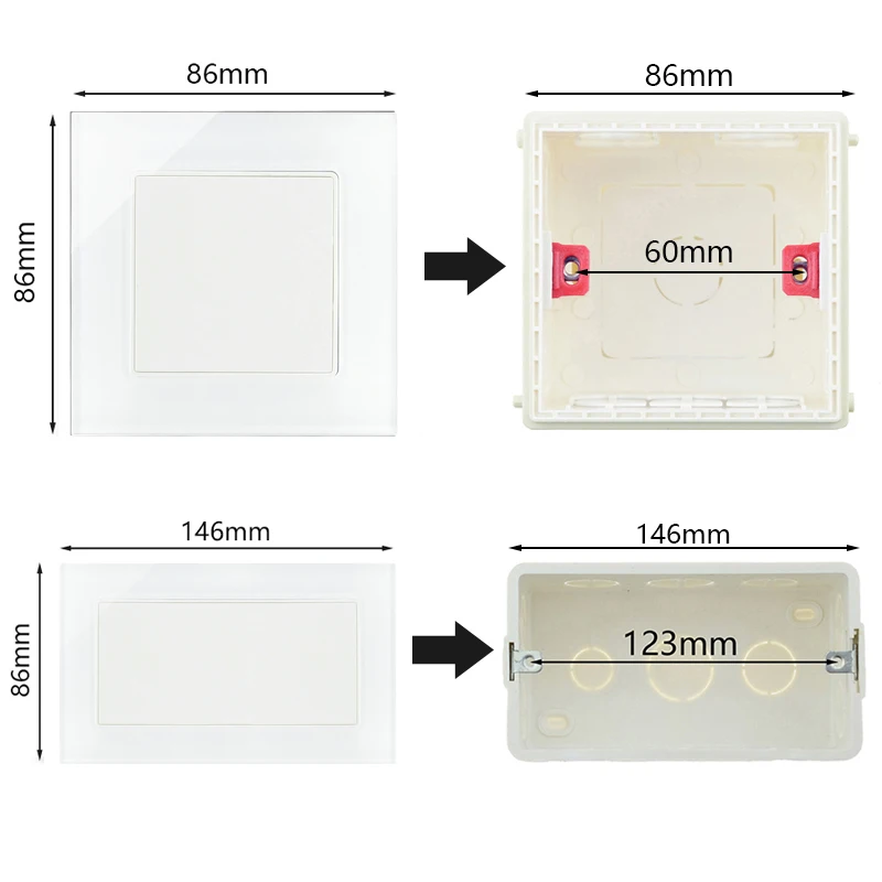 Белая стеклянная универсальная розетка 13 а с USB 2 3 Pin 5 отверстий настенная двумя