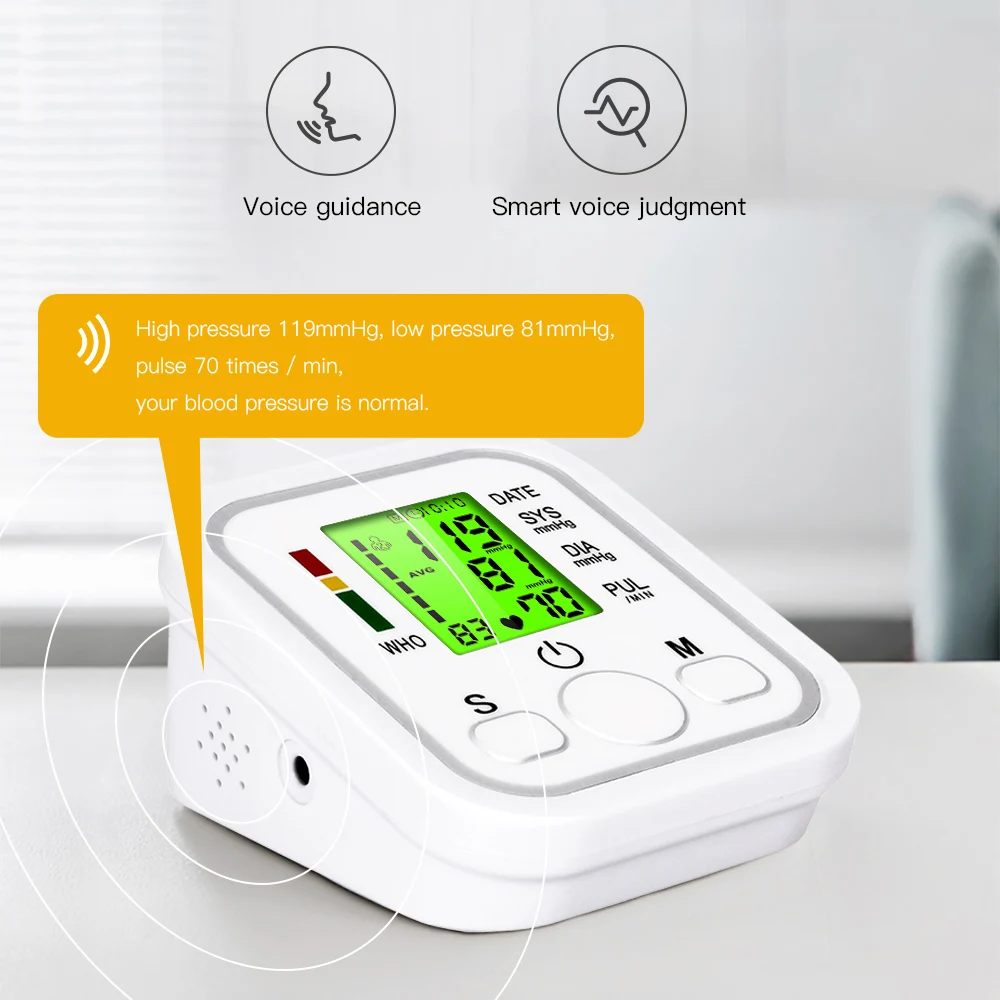 OLIECO Автоматический цифровой монитор артериального давления тонометр пульса