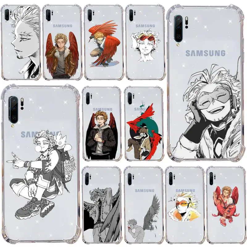 

Hawks Coat Anime Phone Case Transparent For Samsung Galaxy A71 A21s S8 S9 S10 plus note 20 ultra