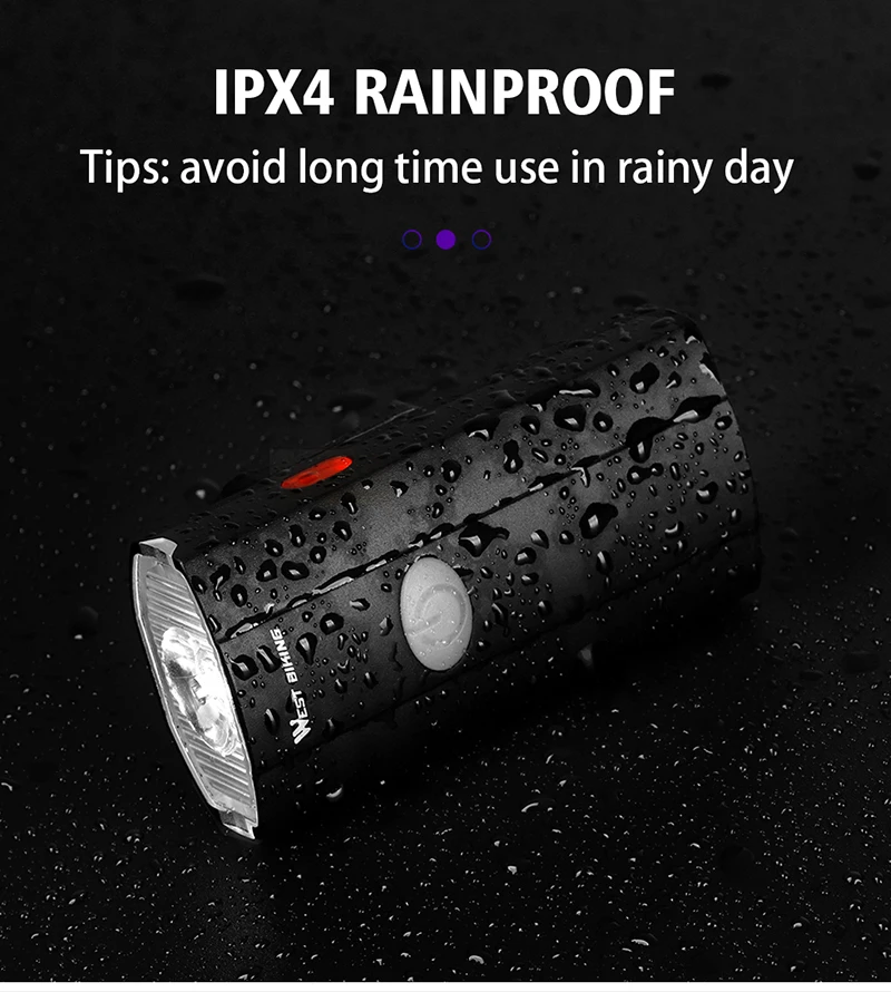 Велосипедный фонарь WEST BIKING 3 в 1 водонепроницаемая фара на шлем зарядка через USB