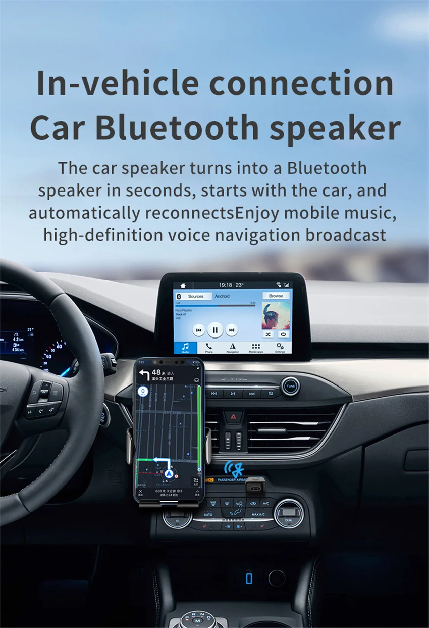 Bluetooth Aux адаптер беспроводной Автомобильный приемник 5 0 передатчик 3 мм разъем