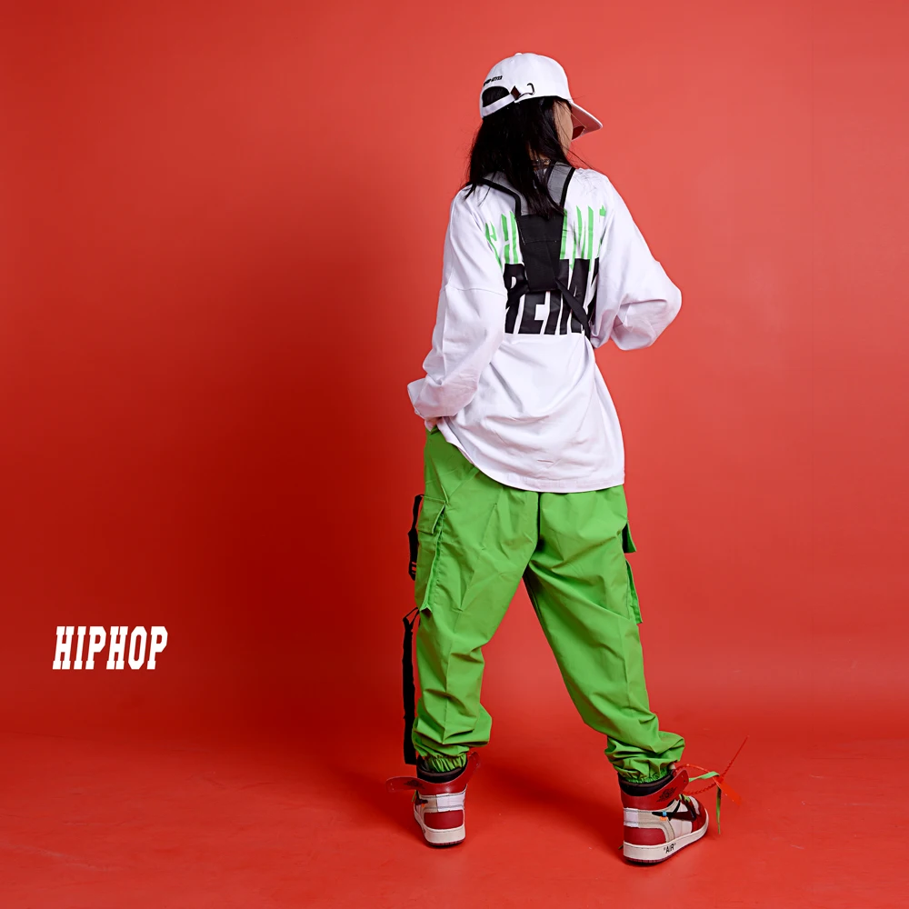 Детские танцевальные костюмы в стиле хип-хоп комплект уличных танцев для девочек