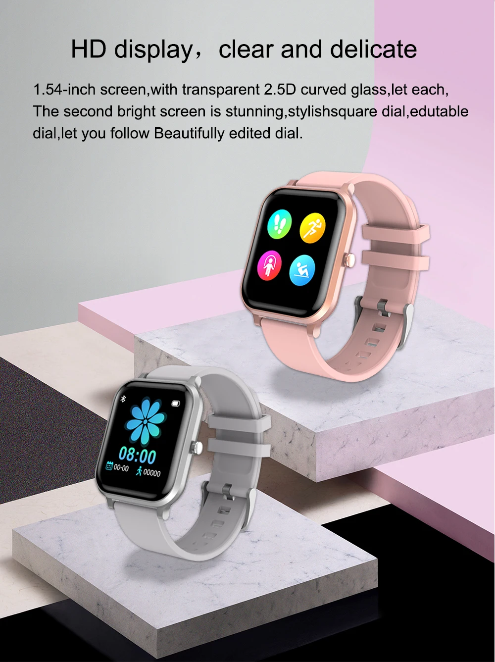 Умные часы с фитнес-трекером водонепроницаемый браслет IP67 аккумулятором 2020 мА ·