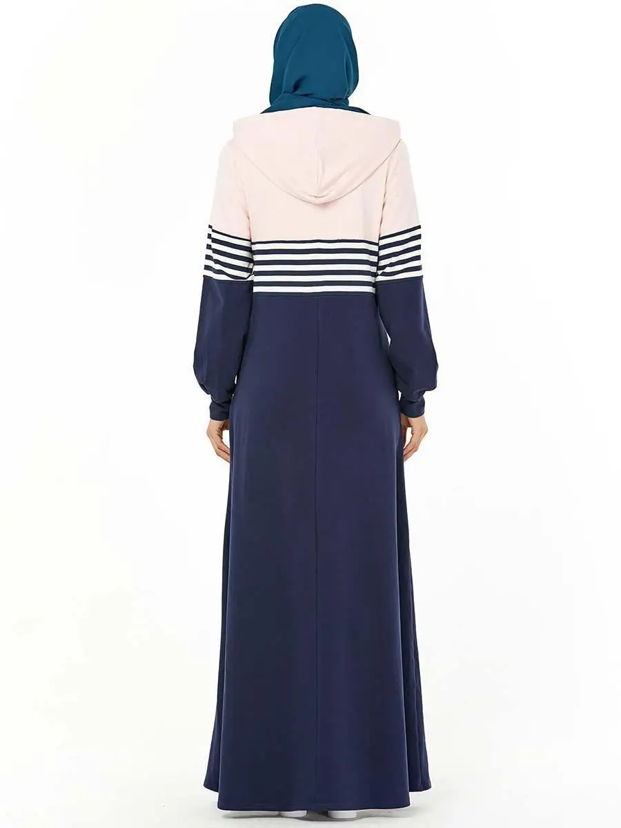 Мусульманский спортивный костюм с капюшоном макси-платье для женщин Ближний