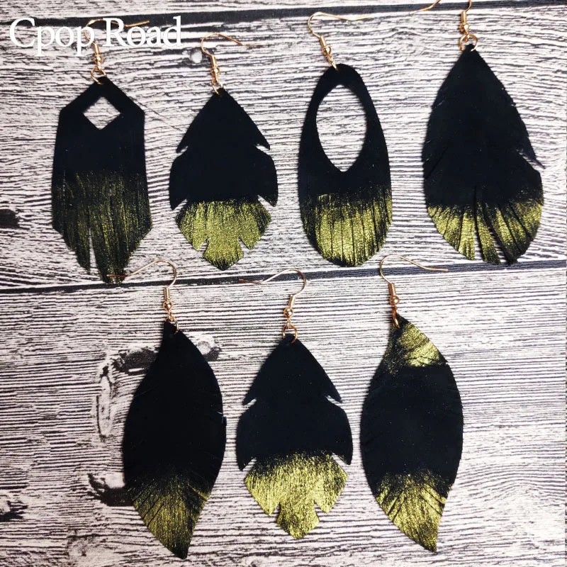 M &amp G три слоя Золотая кисточка натуральная козья кожа серьги для женщин природа