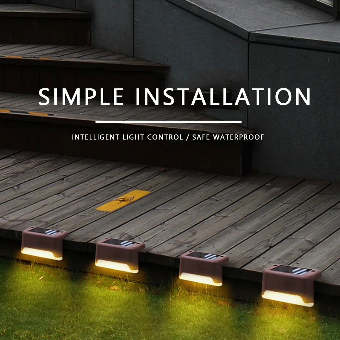 8/12/16 шт. Солнечная палубная солнечного света подсветка лестницы на открытом