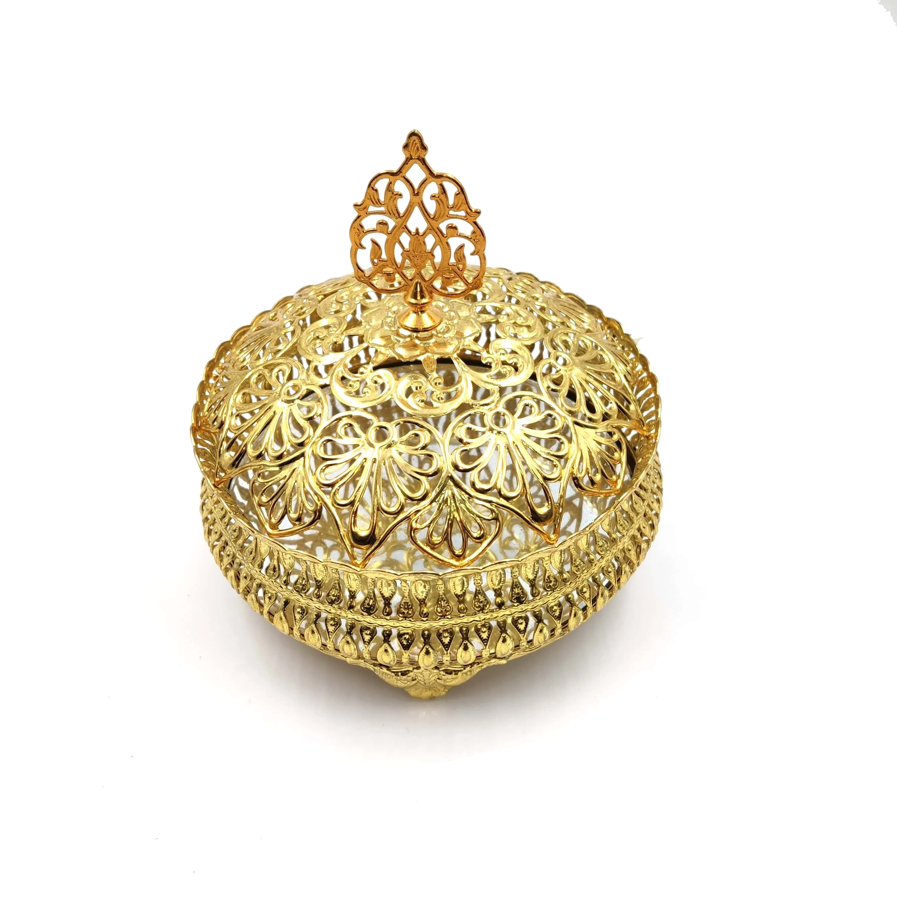 Золотой Серебряный цвет зеркало арабский Снэк чаша аутентичная сервировочная с