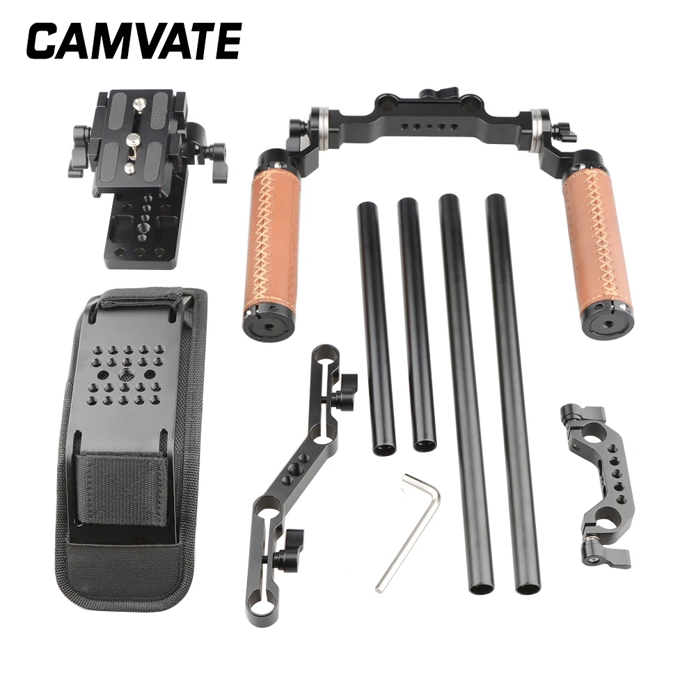 CAMVATE плечевой Риг для камеры с поролоновой накладкой и ARRI розеткой двойной