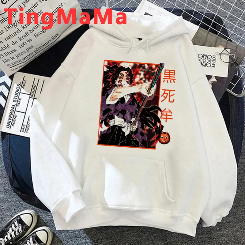 

Demon Slayer Kimetsu No Yaiba hoodies male hip hop harajuku men sweatshirts anime Oversized