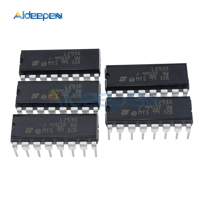 5 шт./лот L293 L293D чип привода драйвера двигателя IC PAR PusH Pull 4 канальный модуль DIP DIP16 16