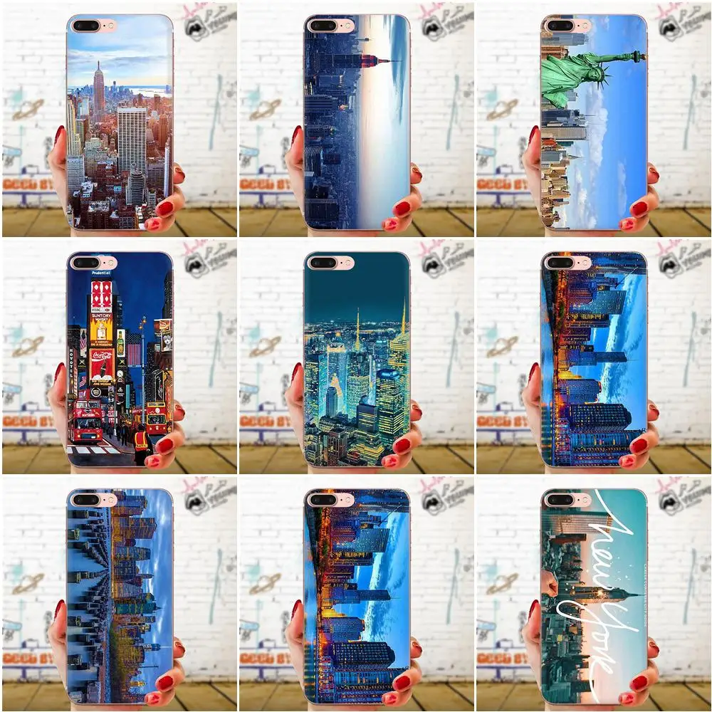 Чехол из ТПУ для Galaxy J1 J2 J3 J330 J4 J5 J6 J7 J730 J8 2015 2016 2017 2018 mini Pro с рисунком Нью Йорка