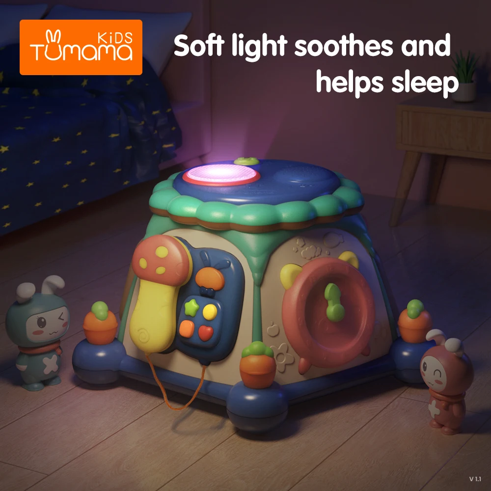 Tumama Многофункциональные Музыкальные игрушки 6 в 1 детский игровой кубик