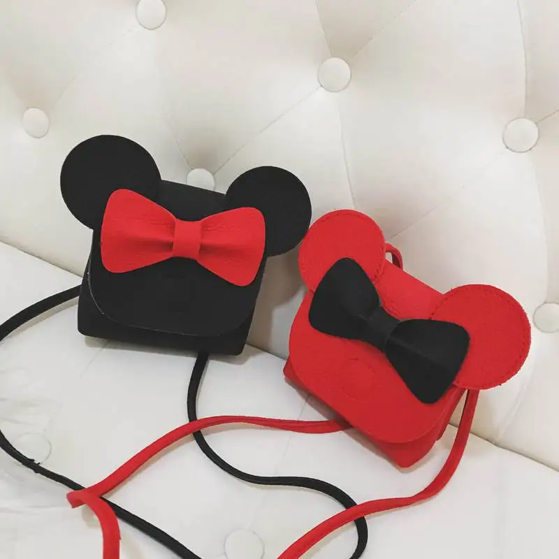 Детская сумка через плечо с бантом из мультфильма миниатюрный милый кошелек для