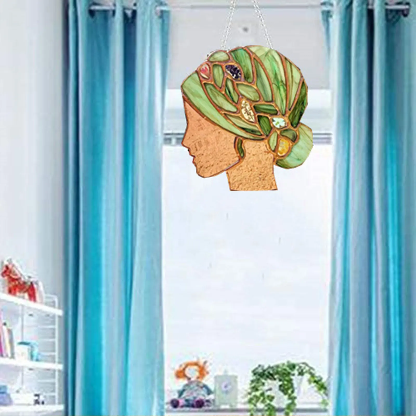 

Decorative Pendants, Mother Earth Pattern Hanging Ornament Home Craftwork for Wall Door Window