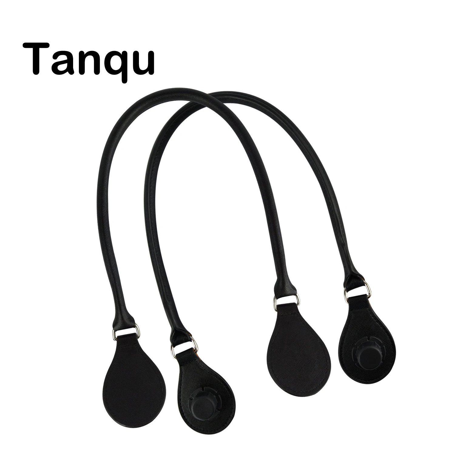 Компактная круглая кожаная ручка для ремня TANQU с D-образной пряжкой классической
