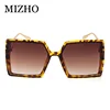 MIZHO Fashion Protable Big Square Sunglasses Original Brand Design Gradient Sun glasses Women Celebrity Oversized Ladies 2