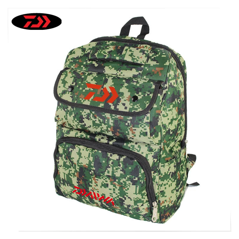 

2020 Daiwa Men's Fishing Camouflage Backpack The New Travel Mountaineering Bag Outdoor Recreation Fishing nylon cloth Backpack