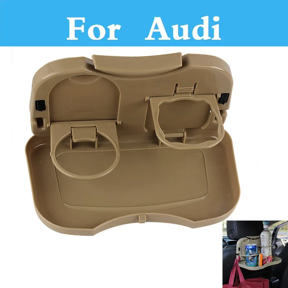 Auto Drinks Holders Multifunction Food Shelves Cup Holder Seat Back Organizer For Audi Q3 Q5 Q7 A3 A5 A4 A6 A7 A8 Auto Interior