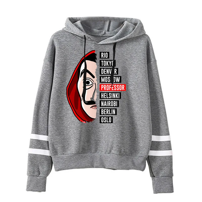 Свитшот унисекс с капюшоном модный Повседневный пуловер 3D принтом la casa de papel для