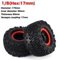 18 2pcs rc wheel rim tire for redcat hsp kyosho hobao hongnor team losi gm hpi 18 truggy monster truck 17mm hex