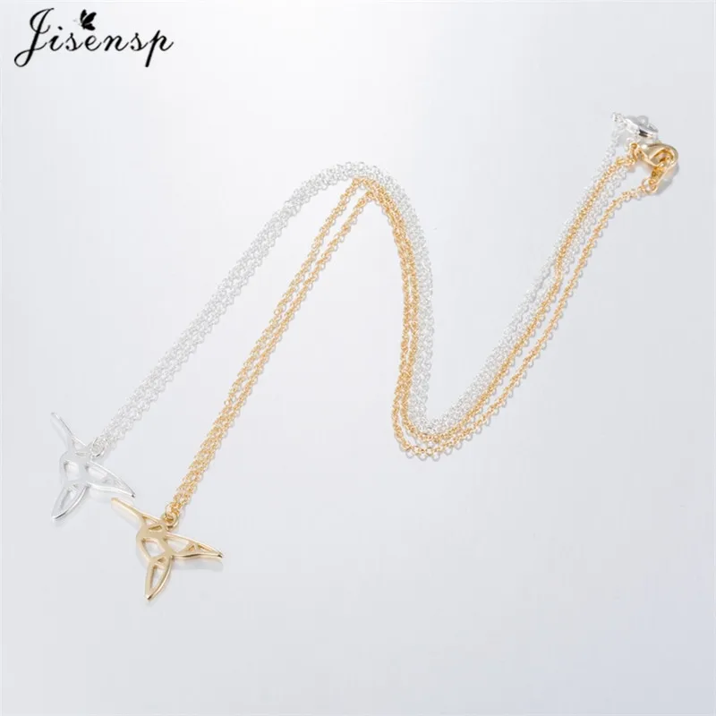 Модное ожерелье Jisensp в стиле оригами с подвеской виде милых животных колибри для