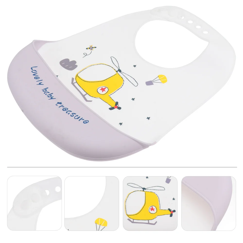 

1Pc Baby Eating Bib Toddlers Eating Bib Cartoon Silicone Baby Bib Safe Bib