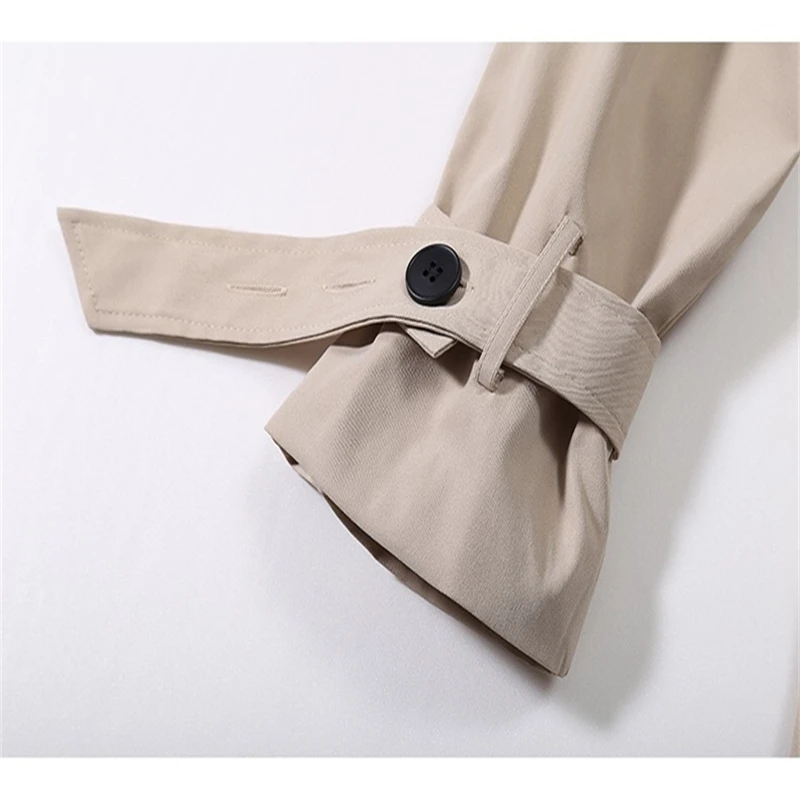 

Stitching Denim Loose Trench Coat Lapel Long Sleeve Double Breasted Windbreaker New Fashion 2020 Autumn Women