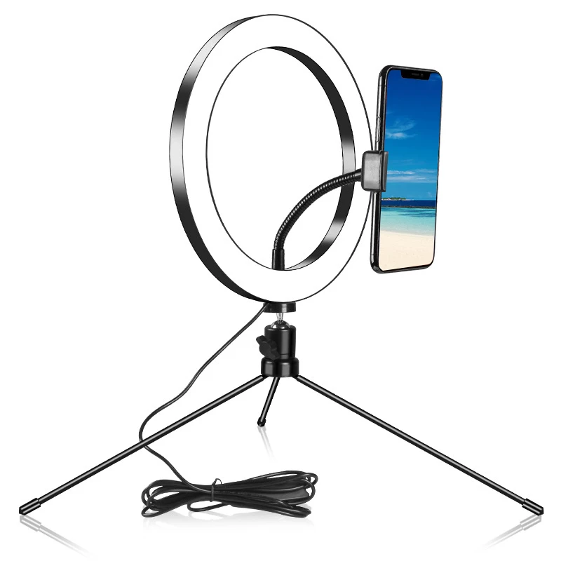 20cm Photography Ring Light Phone Desktop Live Flood Lamp Selfie Photographic Makeup Anchor Beautification Filming | Электроника