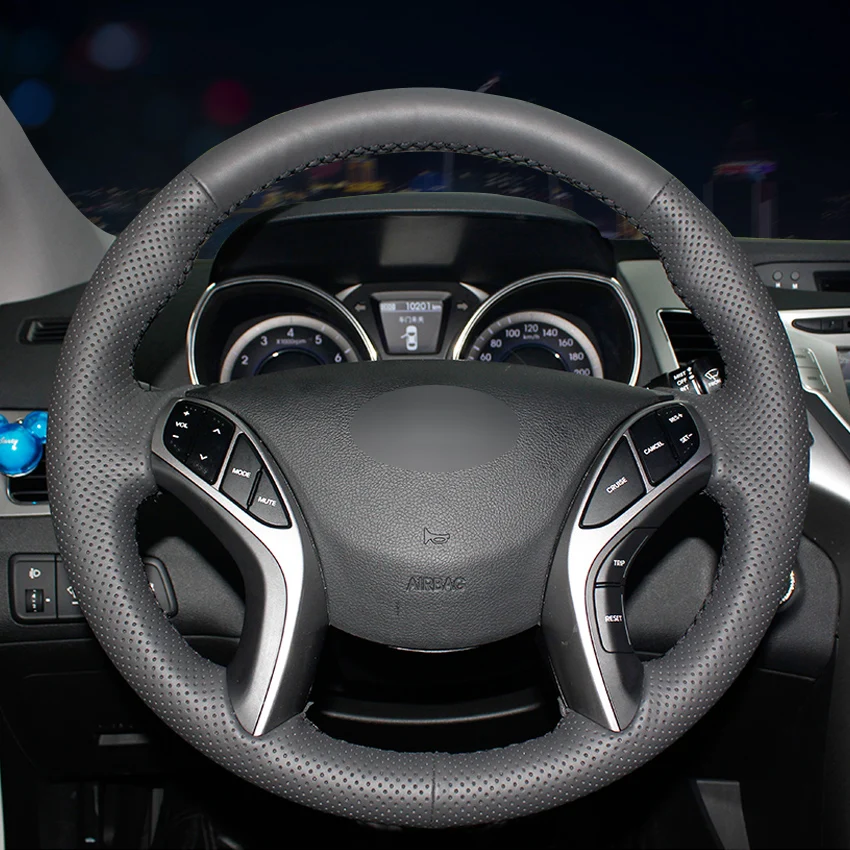 

Чехол из искусственной кожи для руля Hyundai Elantra 3 2011-2016 Elantra Sport 2011-2016 Elantra GT 2013-2017