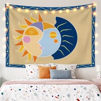 laeacco tapestry mandala sun moon india wall hangings home wedding restaurant shop college living room decoration polyester