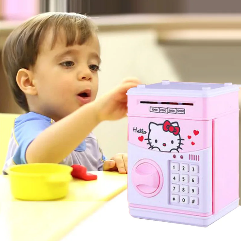 Электронная Копилка для банкнот банкомат копилка милый мультяшный