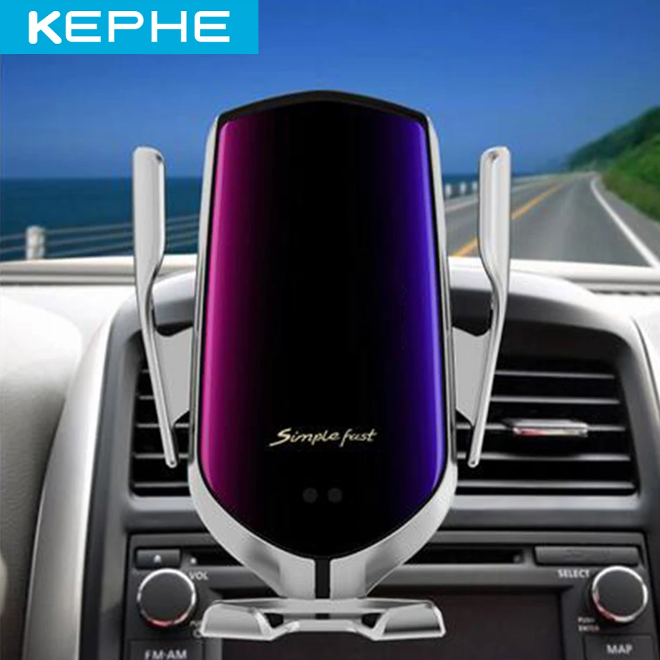 

KEPHE Automatic Clamping 20W Car Wireless Charger for iPhone XS 11 Pro Samsung Xiaomi Infrared Sensor Car Phone Holder Charger