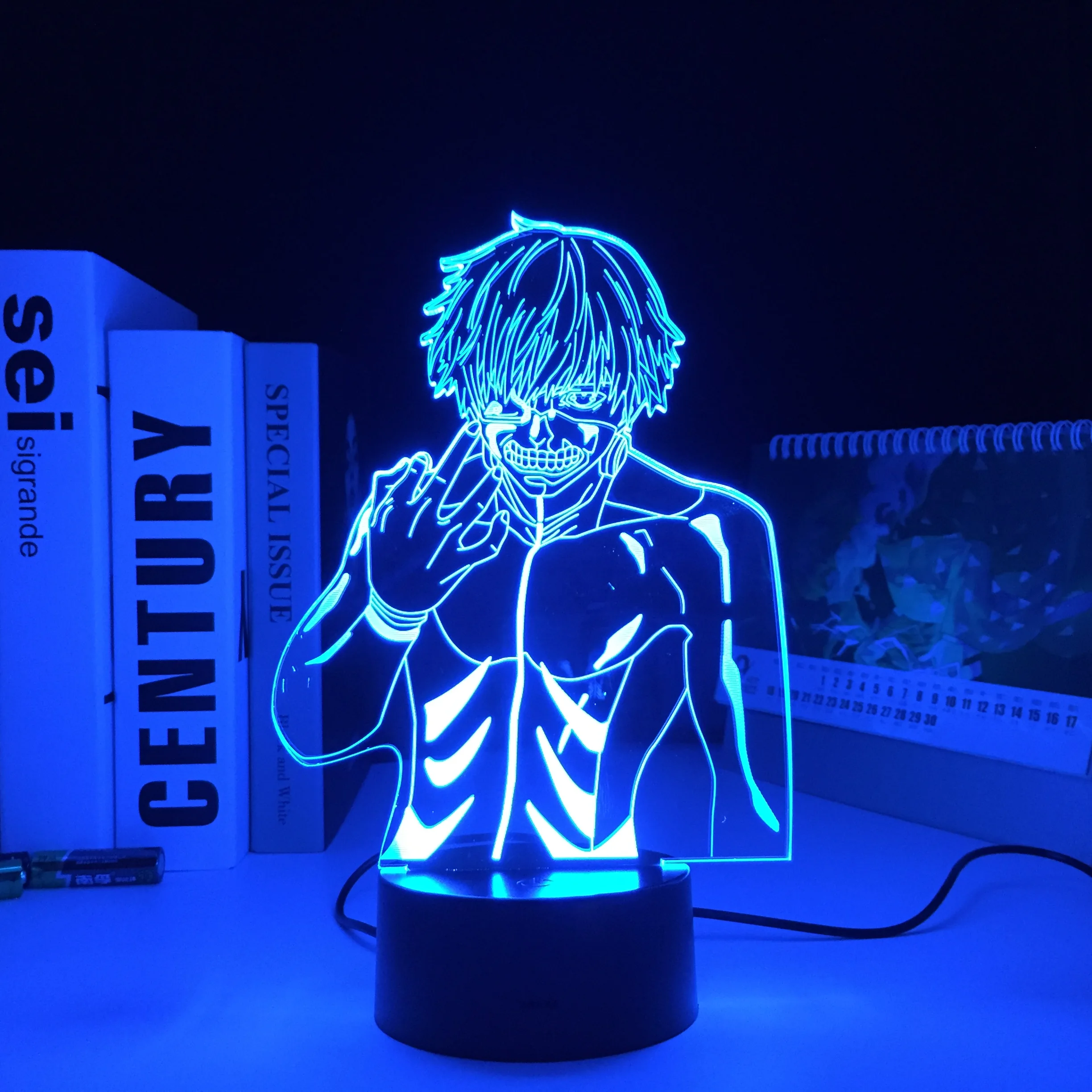 

Tokyo Ghoul Christmas Anime 3D LED Night Light Ken Kaneki for Cool Child Birthday Gift Decoration Nightlight Acrylic Table Lamp