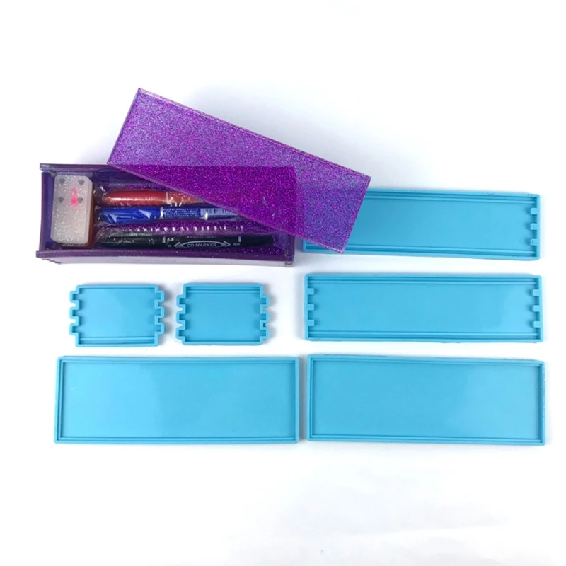 

1 Set Domino Box Epoxy Resin Mold Storage Container Silicone Mould DIY Crafts Casting Tools