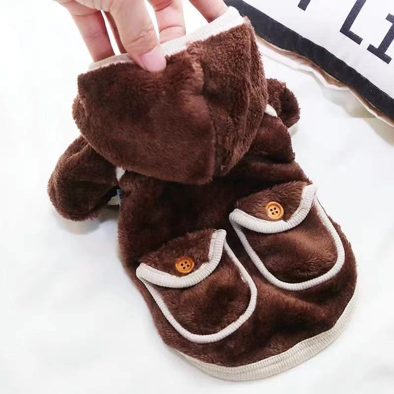 

Женская одежда для маленьких собак, наряд для домашних питомцев, одежда с капюшоном, костюм для собак с изображением померанского мальтског...