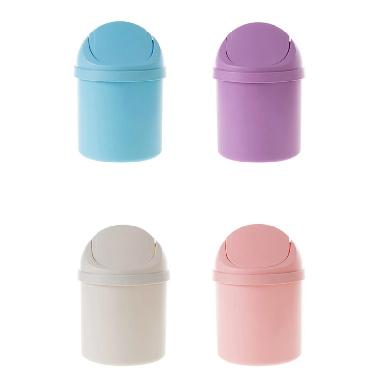 

Unique Mini Small Trash Can Multi-function Household Shake Lid Type Waste Bin For Desktop