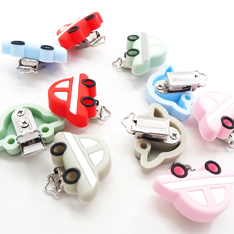 Chengkai 10pcs Silicone Car Clips DIY Baby Cat Mouse Animal Pacifier Teether Dummy Soother Nursing Jewelry Toy Accessories | Украшения и