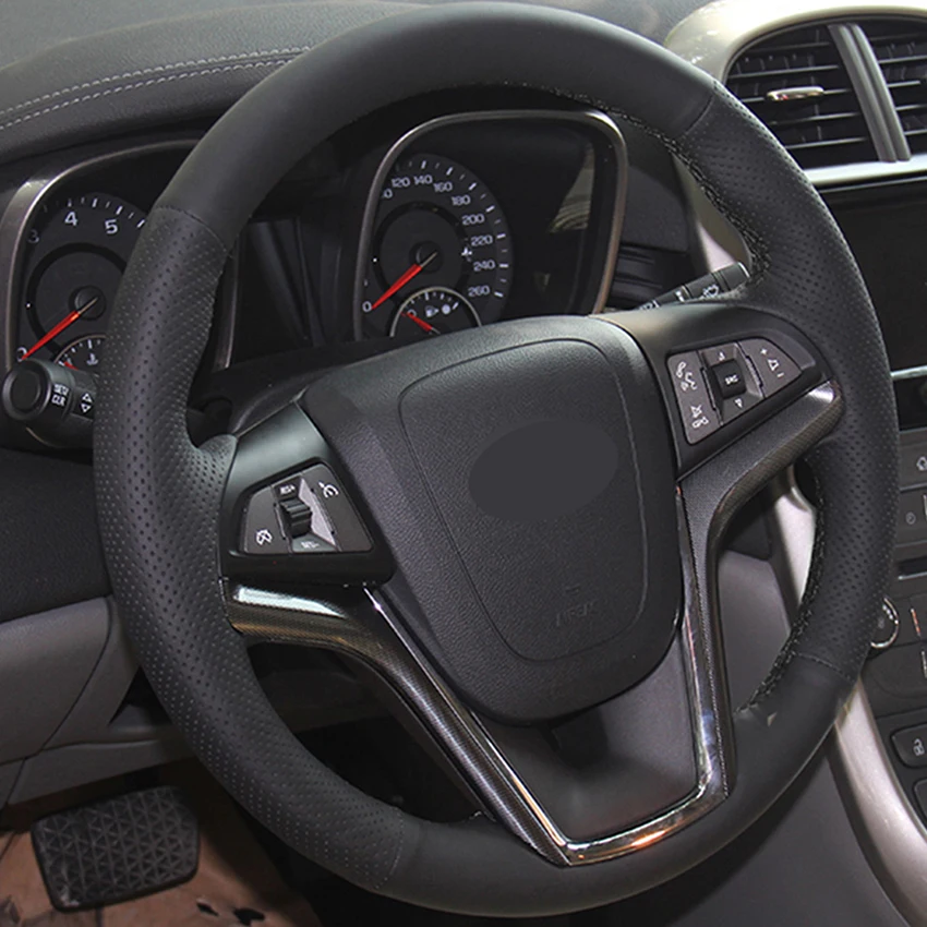 Soft Hand-stitched Black Artificial Leather Car Steering Wheel Cover for Chevrolet Malibu 2011-2014 Volt 2011-2015 |