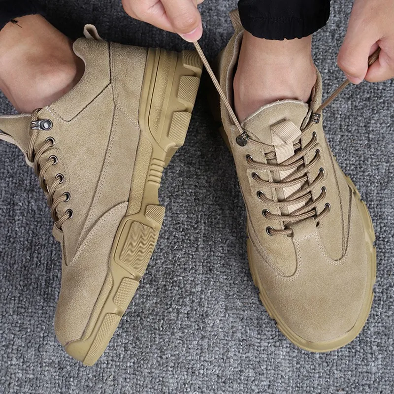Мужская защитная обувь со стальным носком легкие строительные защитные ботинки