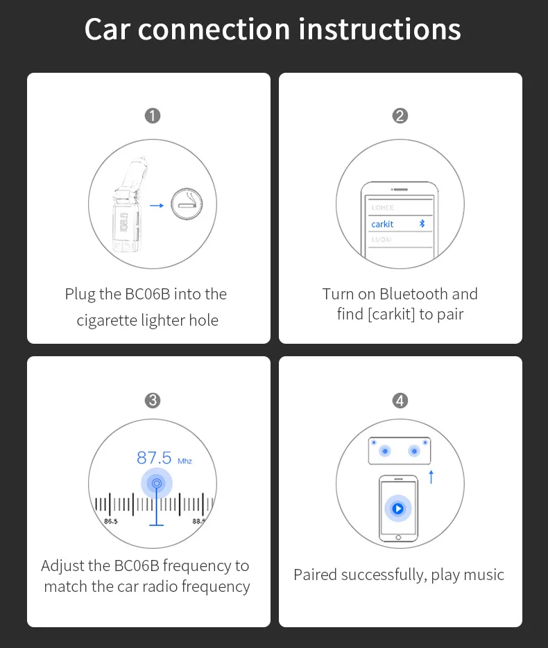 Автомобильный MP3 аудио плеер Bluetooth fm-передатчик беспроводной FM модулятор автомобильный комплект громкой связи ЖК-дисплей USB зарядное устройство для iPhone samsung